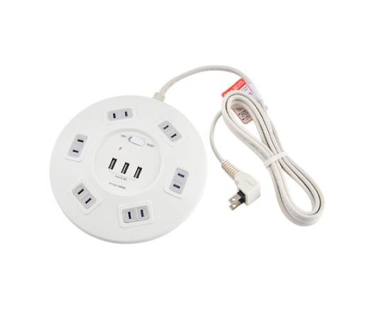 ELPA AC100V/14Ax2m タップ(6口/USBポート/雷サージ) EA815GN-46A 1個（ご注文単位1個）【直送品】