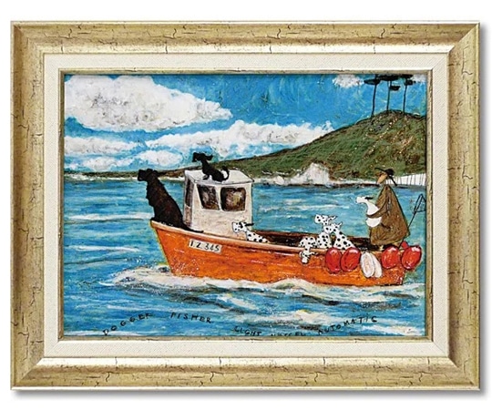 ユーパワー サム トフト｢犬と釣り人と小さな船｣ ST-08022 1個（ご注文単位1個）【直送品】