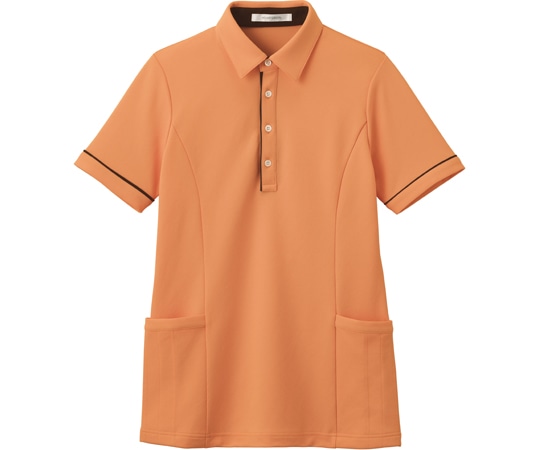 カーシーカシマ HEARTGREEN 半袖ロングポロシャツ サニーオレンジ 5L HSP004 1枚（ご注文単位1枚）【直送品】
