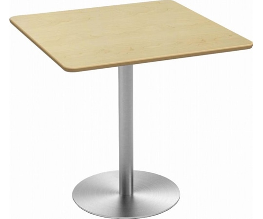 Y2K カフェテーブル 75cm 角 ステンレス丸脚 ナチュラル  1個（ご注文単位1個）【直送品】