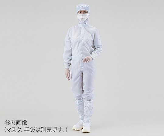 アズワン クリーンスーツ(オールインワン) L 白 シューズ24.5cm 12110SW 1枚 (ご注文単位1枚)【直送品】