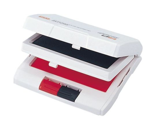 マックス 瞬乾2段式ワンタッチスタンプ台黒・赤 SA-212NWカミバコ 1個(ご注文単位1個)【直送品】