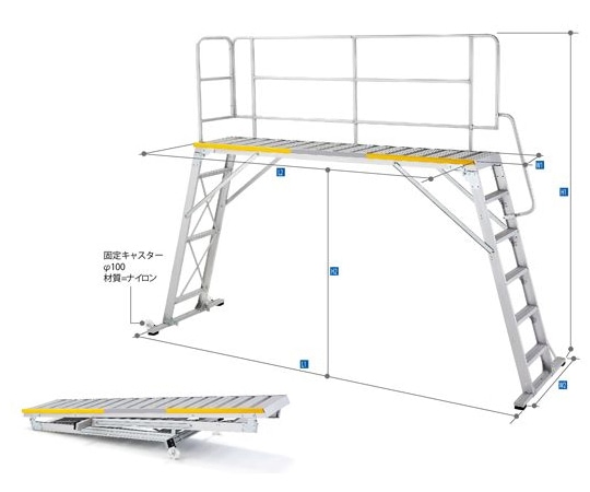 長谷川工業 折りたたみ式大型作業台 アルバーZ DT-170 1個 (ご注文単位1個)【直送品】