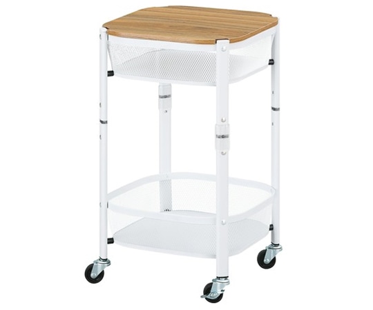 アイリスオーヤマ マルチワゴン 角型2段 ホワイト MUW-S2 1個（ご注文単位1個）【直送品】