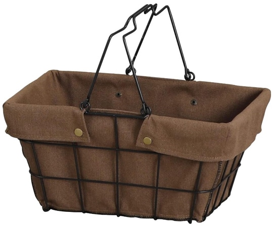 アズワン ワイヤーファブリックバスケット 買い物かご S ブラウン 61-784-43-31 1個（ご注文単位1個）【直送品】