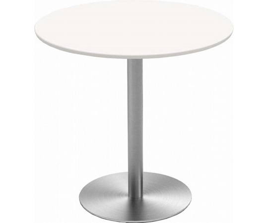 Y2K カフェテーブル 75cm 丸 ステンレス丸脚 ホワイト  1個（ご注文単位1個）【直送品】