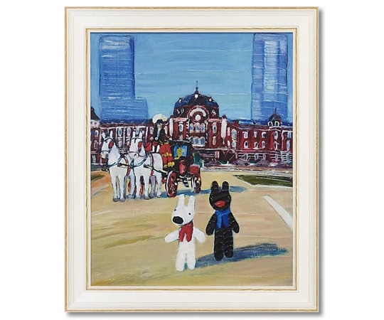 ユーパワー リサとガスパール アートフレーム Lサイズ｢TOKYO STATION｣ GL-10006 1個（ご注文単位1個）【直送品】