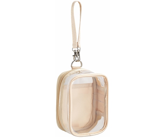 LIHITLAB myfa デコレーションボックスポーチ ミニ シフォンベージュ A3305-16 1個(ご注文単位1個)【直送品】