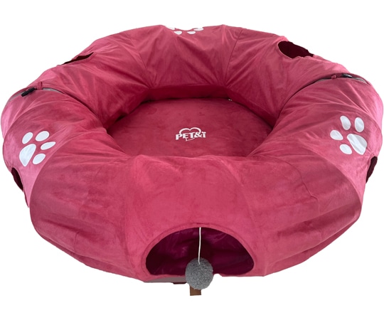 ペットアイ まるでドーナツトンネルベッド ピンク  1個（ご注文単位1個）【直送品】