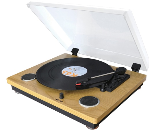 WINTECH スピーカー搭載レコードプレーヤー KRP-206S 1個（ご注文単位1個）【直送品】