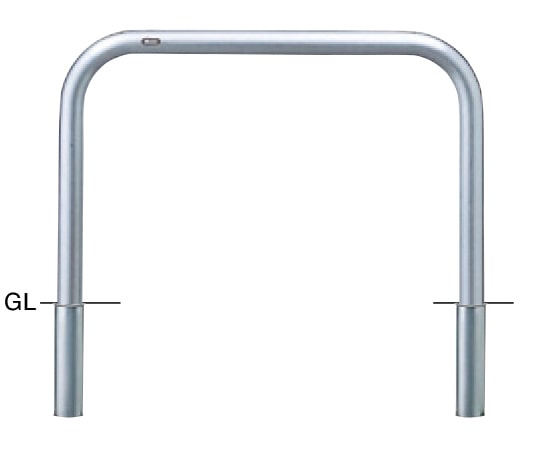 サンポール ステンレス アーチ型車止め 差込式 φ60.5(t3.0)×W1000×H650mm AA-7S10-650 1台(ご注文単位1台)【直送品】