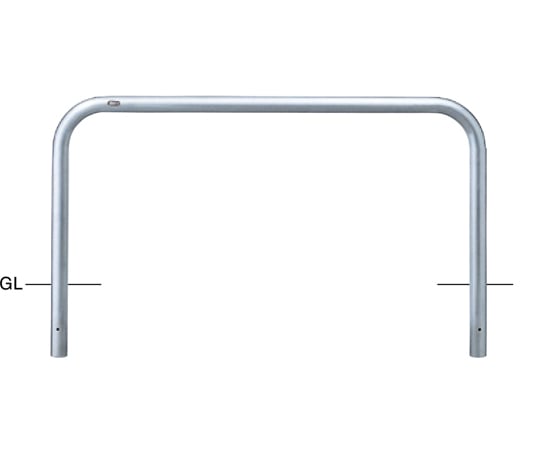 サンポール ステンレス アーチ型車止め 固定式 φ60.5(t3.0)×W1500×H650mm AA-7U15-650 1台(ご注文単位1台)【直送品】