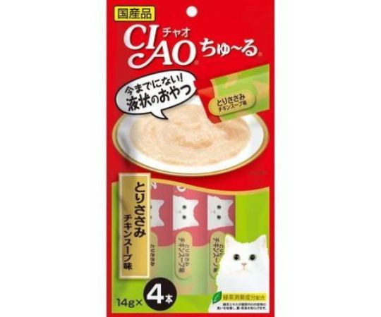 いなばペットフード CIAO ちゅ~る とりささみ チキンスープ味 14g×4本 SC-107 1個（ご注文単位1個）【直送品】