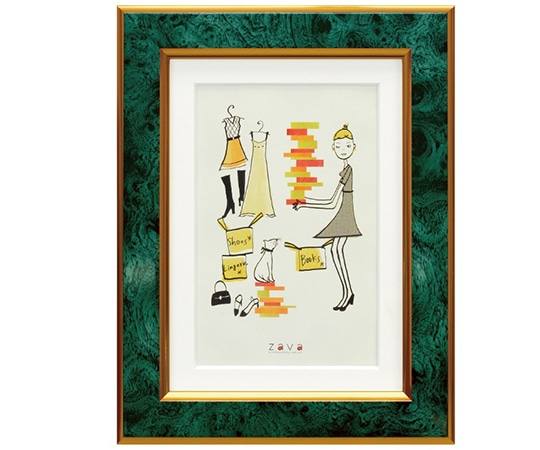 万丈 フォトフレーム クラシック 2L/KG判 エメラルド PFC-2LKG-EM 1個(ご注文単位1個)【直送品】