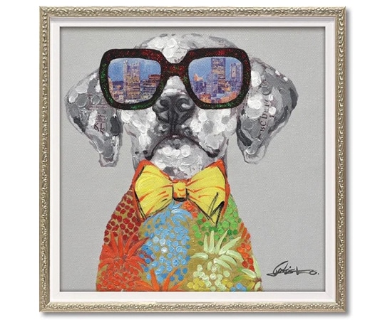 ユーパワー オイル ペイント アート｢ビュー シティ ドッグ(Sサイズ)｣ OP-07028 1個（ご注文単位1個）【直送品】