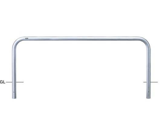サンポール ステンレス アーチ型車止め 固定式 φ60.5(t3.0)×W2000×H650mm AA-7U20-650 1台(ご注文単位1台)【直送品】