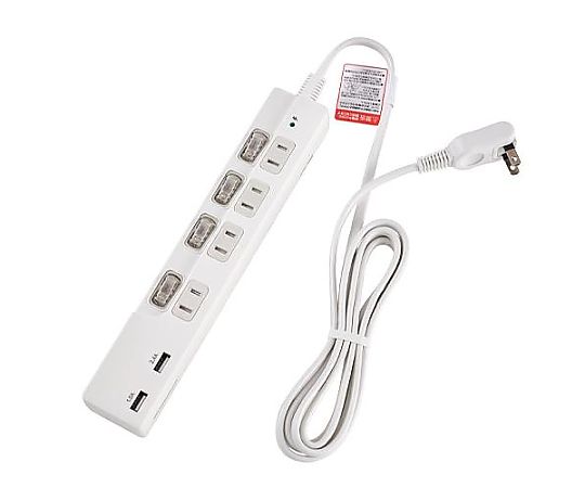 ELPA 100V/14Ax2m テーブルタップ(USBポート/個別スイッチ付 EA815GL-22A 1個(ご注文単位1個)【直送品】