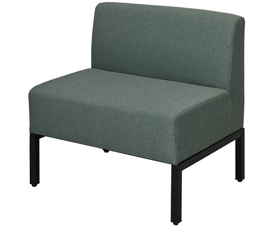 アール・エフ・ヤマカワ カッコ ファブリックソファ W720 グリーン RFFBS-72GN 1台（ご注文単位1台）【直送品】