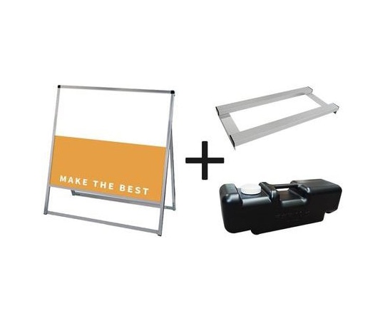 常磐精工 バリウススタンド看板 アルミ複合板 900×900片面 ウエイトアーム・水タンクセット VASKAP-900X900K-3SET 1個（ご注文単位1個）【直送品】