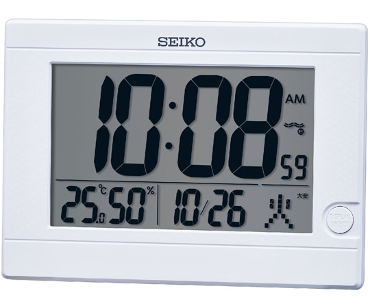 セイコー 掛置き兼用電波デジタル時計 150×210×22mm 白 SQ447W 1個(ご注文単位1個)【直送品】