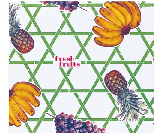 ベルベ ラッピング 包装紙 マークフルーツ 4/6半切 500枚 540 1ケース（ご注文単位1ケース）【直送品】