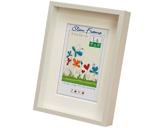 万丈 スリムフレーム L&チェキ ホワイト VSL-L-WH 1個(ご注文単位1個)【直送品】