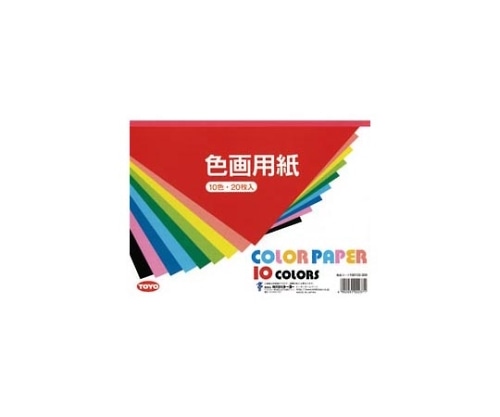 トーヨー 色画用紙 A4判 10色(各色2枚入) 106102 1個(ご注文単位1個)【直送品】
