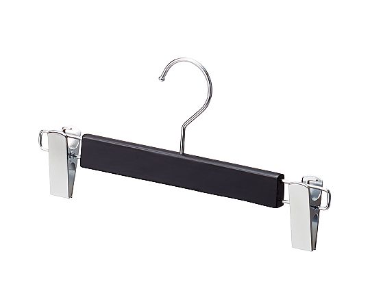 アズワン 木製ボトムハンガー 黒 外型クリップ付 10本 61-192-18-1 1セット(ご注文単位1セット)【直送品】