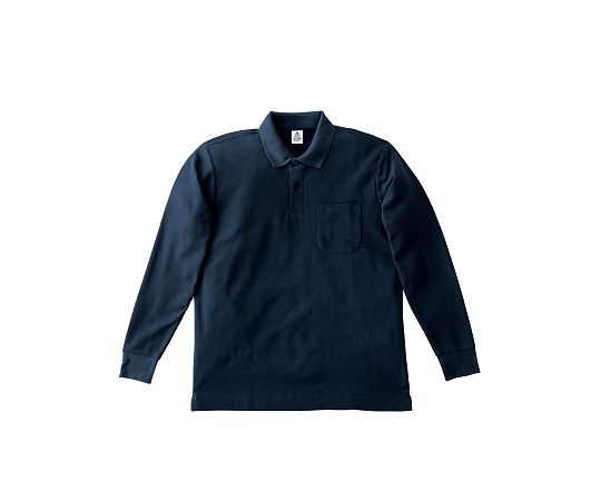 LIFEMAX ポケット付CVC鹿の子ドライ長袖ポロ ネイビー SS MS3115-8 SS 1枚（ご注文単位1枚）【直送品】