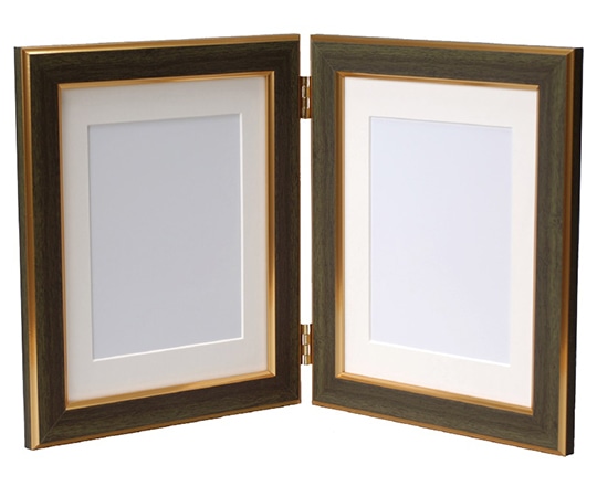 万丈 ダブルフレーム ベーシック 2L判 グリーン DF-B5GR 1個(ご注文単位1個)【直送品】