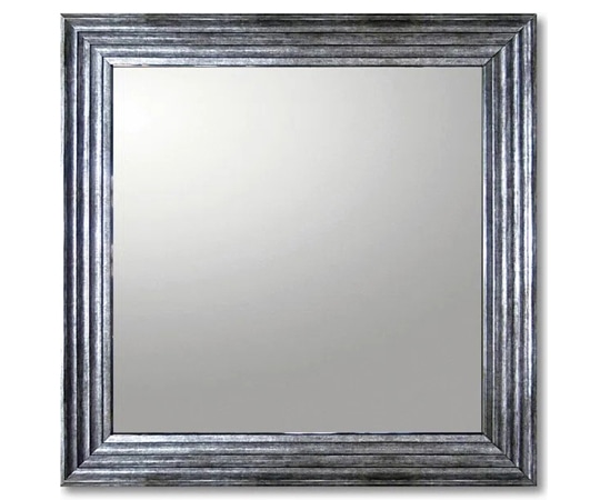 ユーパワー デコラティブ 大型ミラー シャープ｢正方形(アンティーク シルバー)｣ BM-16023 1個（ご注文単位1個）【直送品】