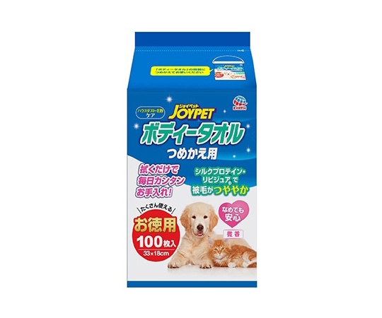 アースペット ボディータオル ペット用 詰替100枚☆  1個（ご注文単位1個）【直送品】