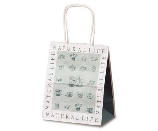 ベルベ 紙袋 自動紐手提袋 T-2 ナチュラルライフ 200枚 1286 1ケース（ご注文単位1ケース）【直送品】