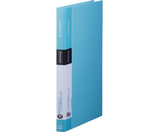 キングジム シンプリーズ クリアーファイル 40P 水色 136SPW 1冊(ご注文単位1冊)【直送品】