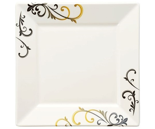 Daiwa スクエア皿 大 ダマスク SS-1-DSK 1個(ご注文単位1個)【直送品】