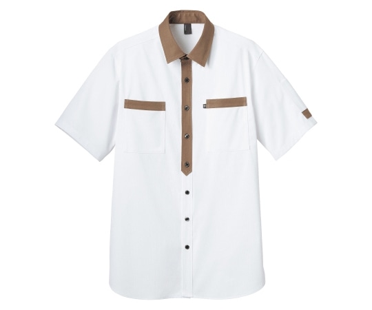 カーシーカシマ CAREAN 半袖ニットシャツ CODE TRICOT SHIRT ホワイト 5L CSY170 1枚（ご注文単位1枚）【直送品】
