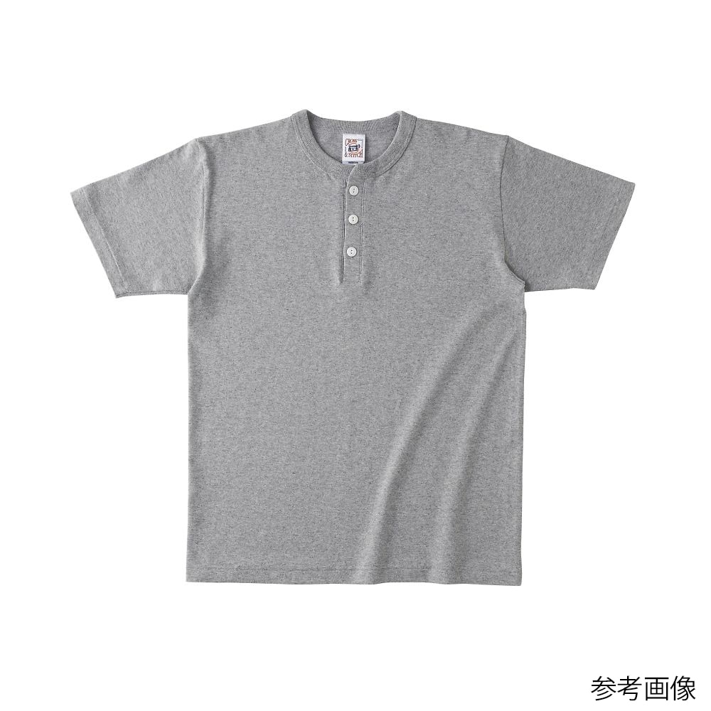 フェリック オープンエンド マックスウェイト ヘンリーネックTシャツ ヘザーグレー S OE1120-HGY-S 1枚（ご注文単位1枚）【直送品】