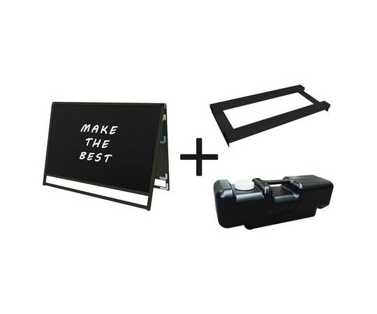 常磐精工 ブラックバリウススタンド看板 ブラックボード B1横ロウ両面 ウエイトアーム・水タンクセット BVASKBB-B1YLR-3SET 1個（ご注文単位1個）【直送品】