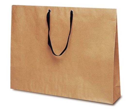 ベルベ 紙袋 手提袋 T-ショルダー17 茶 無地 50枚 1988 1ケース（ご注文単位1ケース）【直送品】