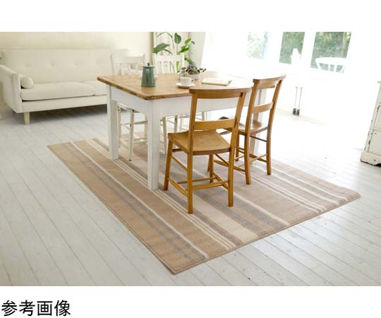 スミノエ 防ダニ ダイニングラグ ストレイル 220×250 ベージュ 13280104 1枚（ご注文単位1枚）【直送品】