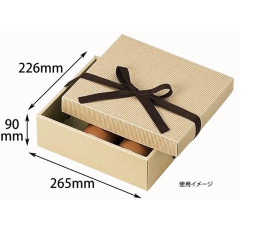 ヤマニパッケージ 贈答箱 ナチュラルBOX24号 ヒモ付 100枚 16-24 1ケース（ご注文単位1ケース）【直送品】