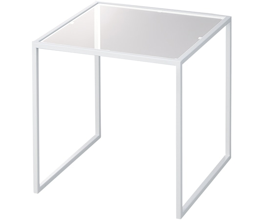 アズワン スチール脚コの字ディスプレイ ホワイト 30cm角 61-810-26-2 1個（ご注文単位1個）【直送品】