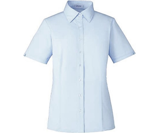 カーシーカシマ ENJOY 半袖ブラウス TRICOT KNIT KERSEY ブルー 19号 ESB691 1枚（ご注文単位1枚）【直送品】