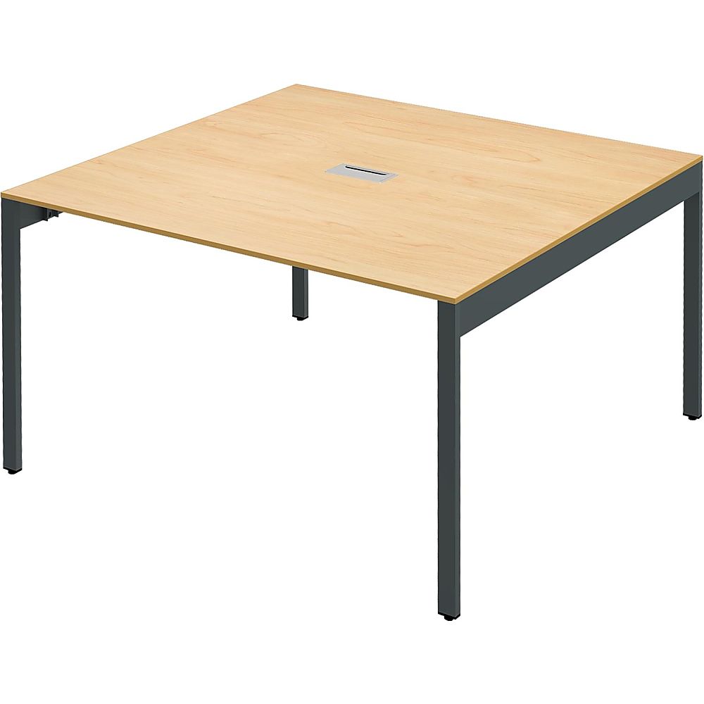 Y2K 配線機能付きスリムフリーアドレスデスク1212 ナチュラル 1個(ご注文単位1個)【直送品】