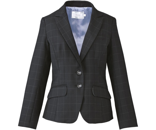 カーシーカシマ ENJOY ジャケット AIR CHIDORI WINDOWPANE グレーブラック 13号 EAJ526 1枚（ご注文単位1枚）【直送品】