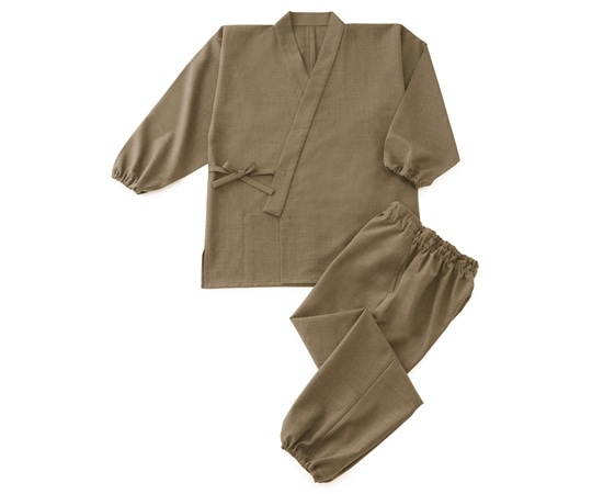 興栄繊商 和ポリエステル京作務衣 ベージュ M 238 1枚（ご注文単位1枚）【直送品】