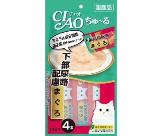 いなばペットフード CIAO ちゅ~る 下部尿路配慮 まぐろ 14g×4本 SC-105 1個（ご注文単位1個）【直送品】