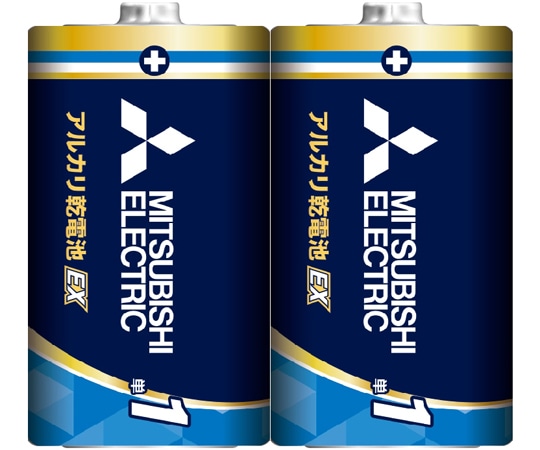 三菱電機 アルカリ乾電池EXRシリーズ 単1形 2本入 LR20EXR/2S 1パック(ご注文単位1パック)【直送品】