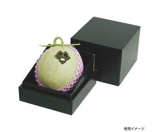 ヤマニパッケージ 青果用贈答箱 メロン1個用インロー箱 黒 50枚 L-2299 1ケース（ご注文単位1ケース）【直送品】