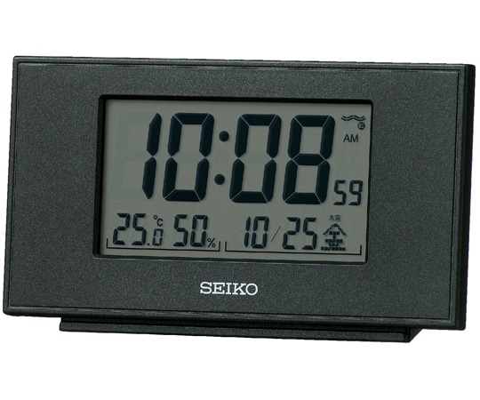 セイコー 電波デジタル目覚まし時計 78×135×38mm 黒 SQ790K 1個(ご注文単位1個)【直送品】